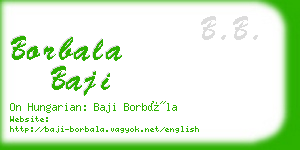borbala baji business card